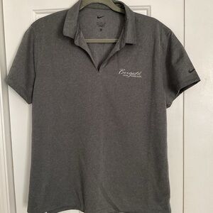 Nike Women's Golf Dark Gray Short Sleeve Polo Tee XL. NEW